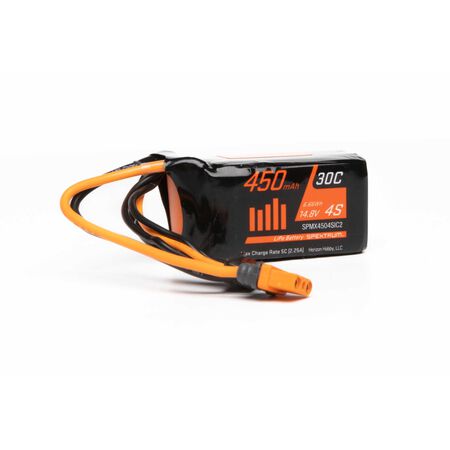 4S 450mAh 14.8V 30C LiPo Battery, IC2 spektrum