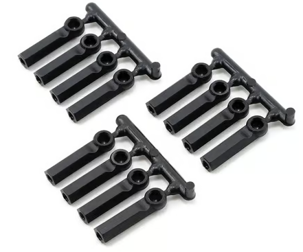 RPM Long Shank 4-40 Rod Ends (Black) (12)