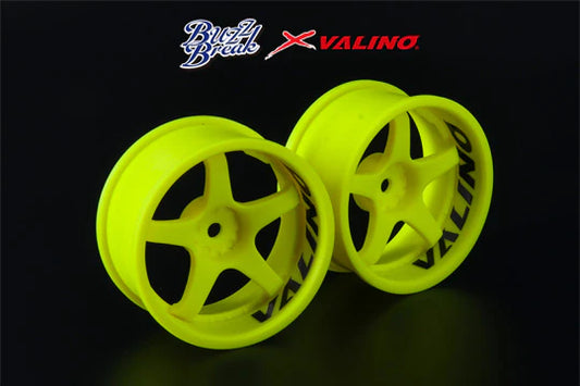 R-Spec Gokutan VALINO GV117D 26mm (7 offset - FLO GREEN) (2 PACK) 1/10 Rims Wheel [Buzz Break x Overdose] BB-RW-007