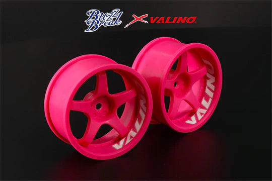 R-Spec Gokutan VALINO GV117D 26mm (7 offset - FLO PINK) (2 PACK) 1/10 Rims Wheel [Buzz Break x Overdose] BB-RW-009