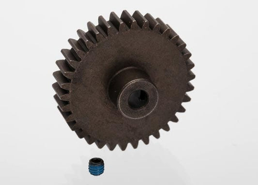TRAXXAS Gear, 34-T pinion (1.0 metric pitch) (fits 5mm shaft)/ set screw