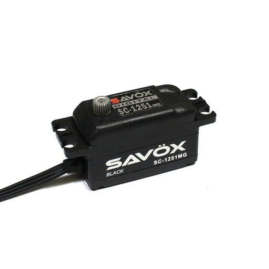 Savox BLACK EDITION LOW PROFILE DIGITAL SERVO .09/125 @ 6.0V 1251MG-BE