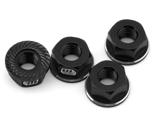 Whitz Racing Products 4mm Flanged Wheel Nuts (Black) (4) WRP-NUT-BLK