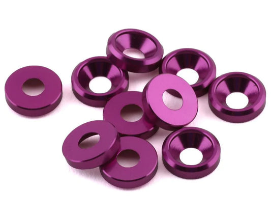 PURPLE Countersunk Washers Dish M3 (Anodized Aluminum) 10PACK [Scale Reflex] 830036
