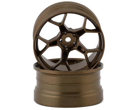 DS Racing Feathery Split Spoke Drift Wheels (Bronze) (2) (8mm Offset) w/12mm Hex