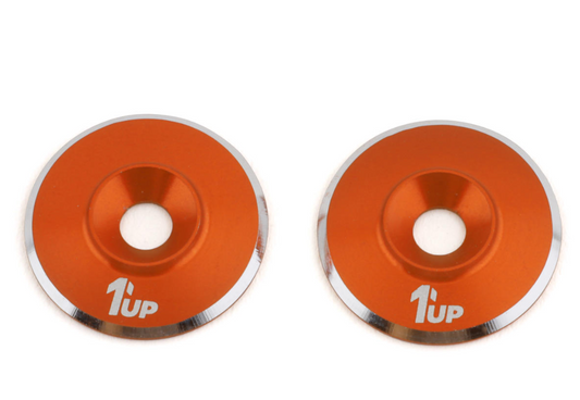 1UP Racing 3mm LowPro Wing Washers (Orange Shine) (2) 1UP820621
