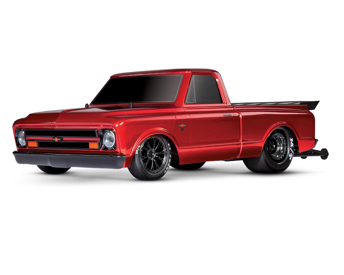 Traxxas Drag Slash 1/10 2WD RTR No Prep Truck w/1967 Chevrolet C10 Body w/TQi 2.4GHz Radio & TSM Red