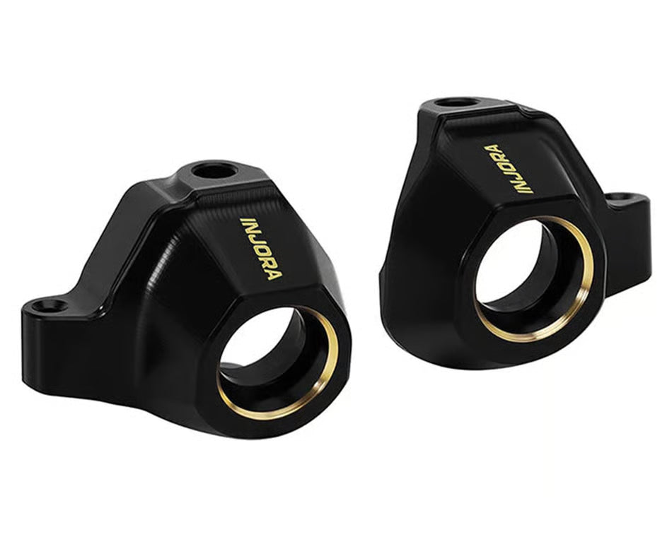 Injora Axial SCX30 Brass Steering Knuckles (Black) (4.4g ea)