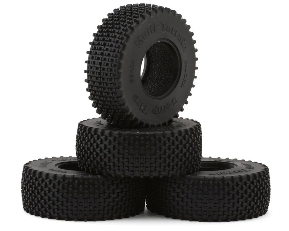 Injora 1.0" Comp Pin Multi-Terrain Micro Rock Crawler Tires (4) (S5)