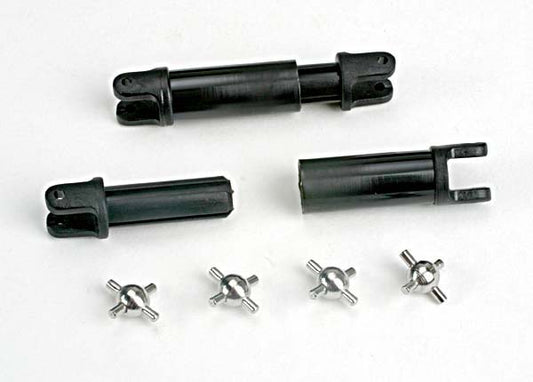 TRAXXAS Half-shafts (internal-splined (2)/external-splined (2))/ metal U-joints (4)