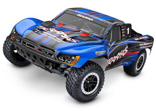 TRAXXAS Slash 2WD BL-2s: 1/10 Scale Short Course Truck BLUE 58134-BLUE