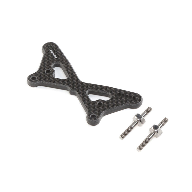 TLR Carbon Front Tower w/Ti Standoffs: 22 5.0 TLR334054
