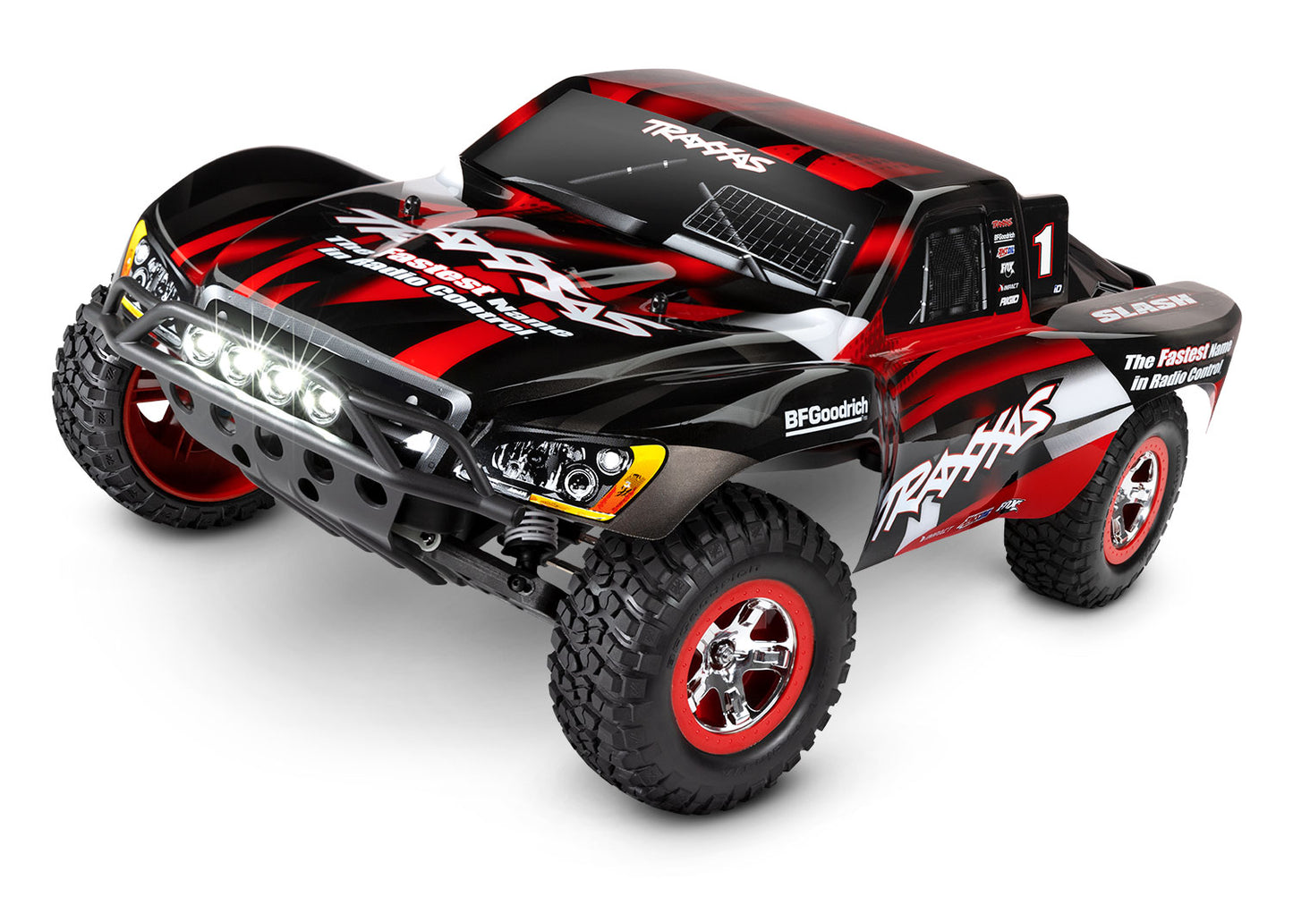 TRAXXAS SLASH 2WD WITH LED LIGHTS RED