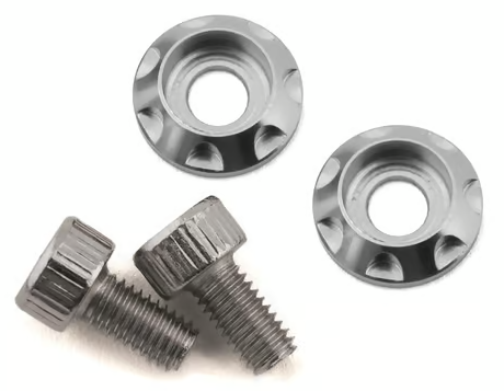 Team Brood M3 Motor Washer Heatsink w/Screws (Silver) (2) (6mm)