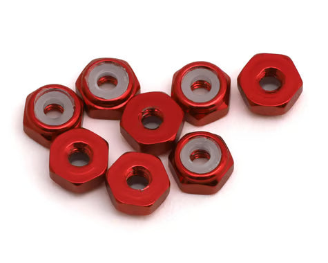 Kyosho 2mm Aluminum Ny-Lock Nuts (Red) (8) KYOMZW128R