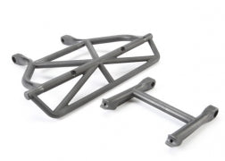 TRAXXAS Bumper, rear/ bumper mount, rear (black)