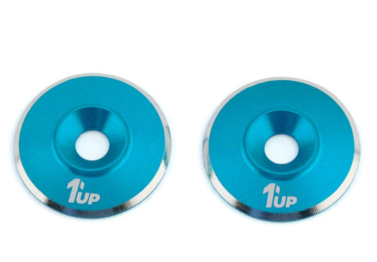 1UP Racing 3mm LowPro Wing Washers (Bright Blue Shine) (2) 1UP820221