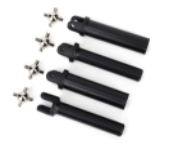 TRAXXAS Half shafts, heavy duty (external splined (2)/ internal splined (2))/ metal u-joints (4)