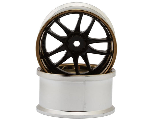 LAB Work Emotion CR3P 1/10 Drift Wheels (Matte Carbon/Bronze) (2) (8mm Offset) w/12mm Hex