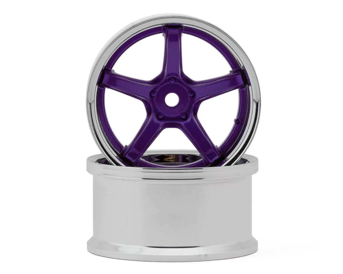 LAB Work Emotion T5R 1/10 2-Piece Concave Drift Wheels (Candy Purple) (2) (6mm Offset) w/12mm Hex
