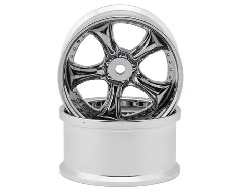 LAB Work Vs KF 1/10 Drift Wheels (Chrome) (2) (8mm Offset) w/12mm Hex