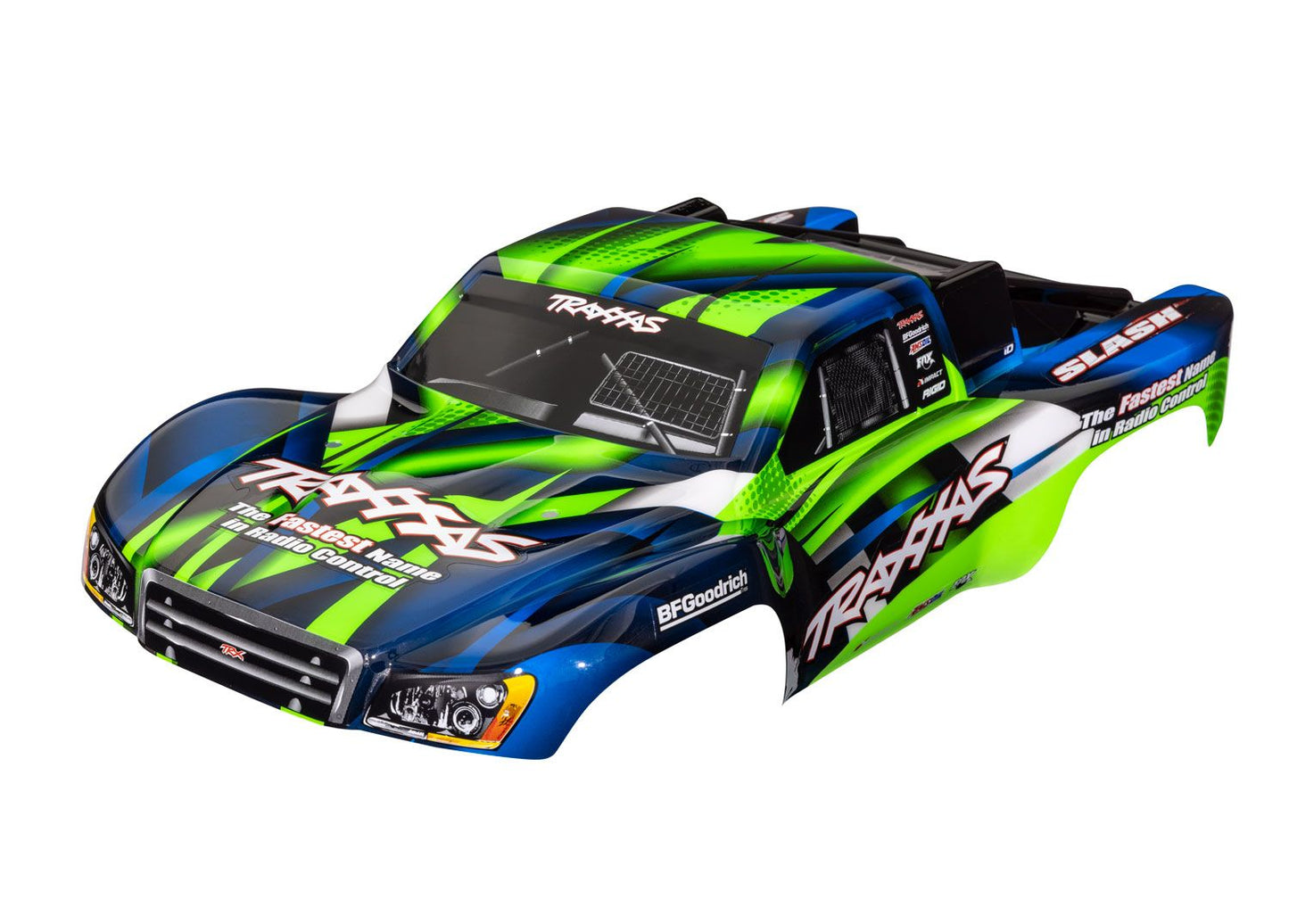 TRAXXAS SLASH 2WD, BODY, GRN/BLUE