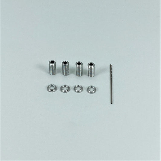 1RC Threaded Alum Shock Body Set, Silver, 18th Scale (4) 1RC5006