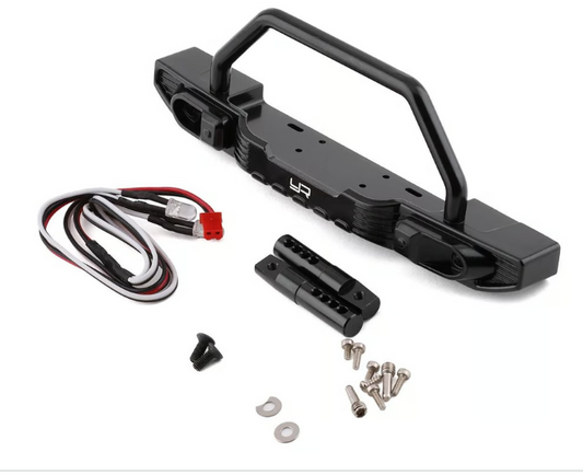Yeah Racing Axial SCX10 III Aluminum Front Bumper Bar w/LED Set (Black)