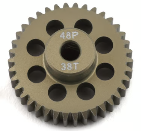 ProTek RC 48P Lightweight Hard Anodized Aluminum Pinion Gear (3.17mm Bore) (38T)