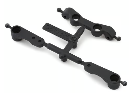 Team Associated RC10B7/B7D Factory Team Steering Bellcrank & Rack Set (Carbon) AC92489