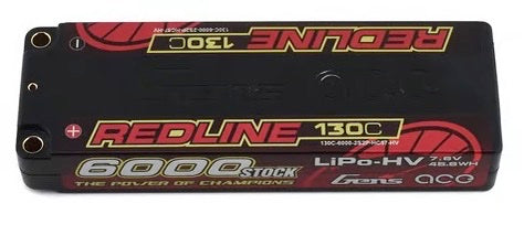 Gens Ace Redline 2S LiHV LiPo Battery 130C w/5mm Bullets (7.6V/6000mAh)