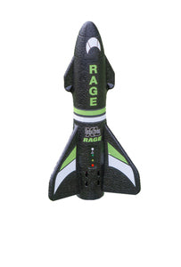Rage Spinner Missile XL Electric Free-Flight Rocket with Parachute and LEDs, Black RGR4150B
