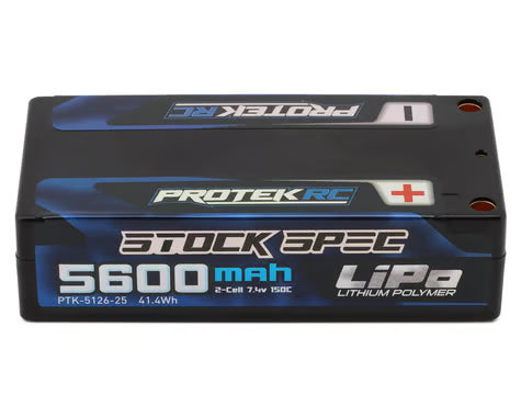 ProTek RC 2S 150C Low IR Si-Graphene "Stock Spec" Shorty LiPo Battery (7.4V/5600mAh) (ROAR Approved)