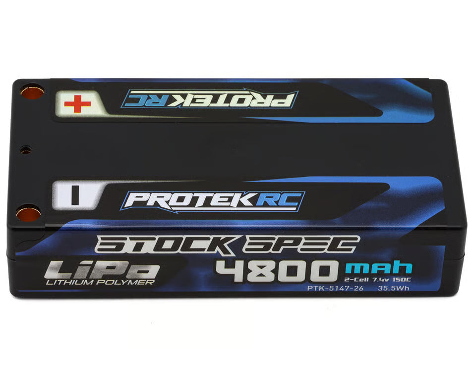 ProTek RC 2S 150C Low IR Si-G "Stock Spec" LCG Shorty LiPo Battery (7.4V/4800mAh) (ROAR Approved)