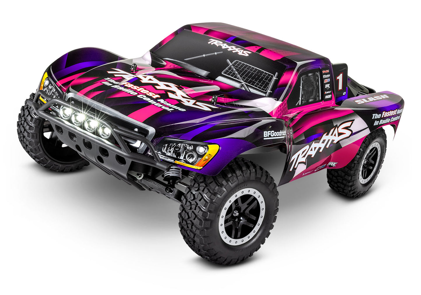 TRAXXAS SLASH 2WD WITH LED LIGHTS PINK