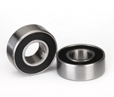 Ball bearings, black rubber sealed (5x11x4mm) (2)