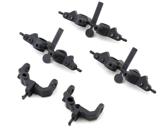 Team Associated RC10B7 Factory Team Caster & Steering Blocks (Carbon) ASC92415