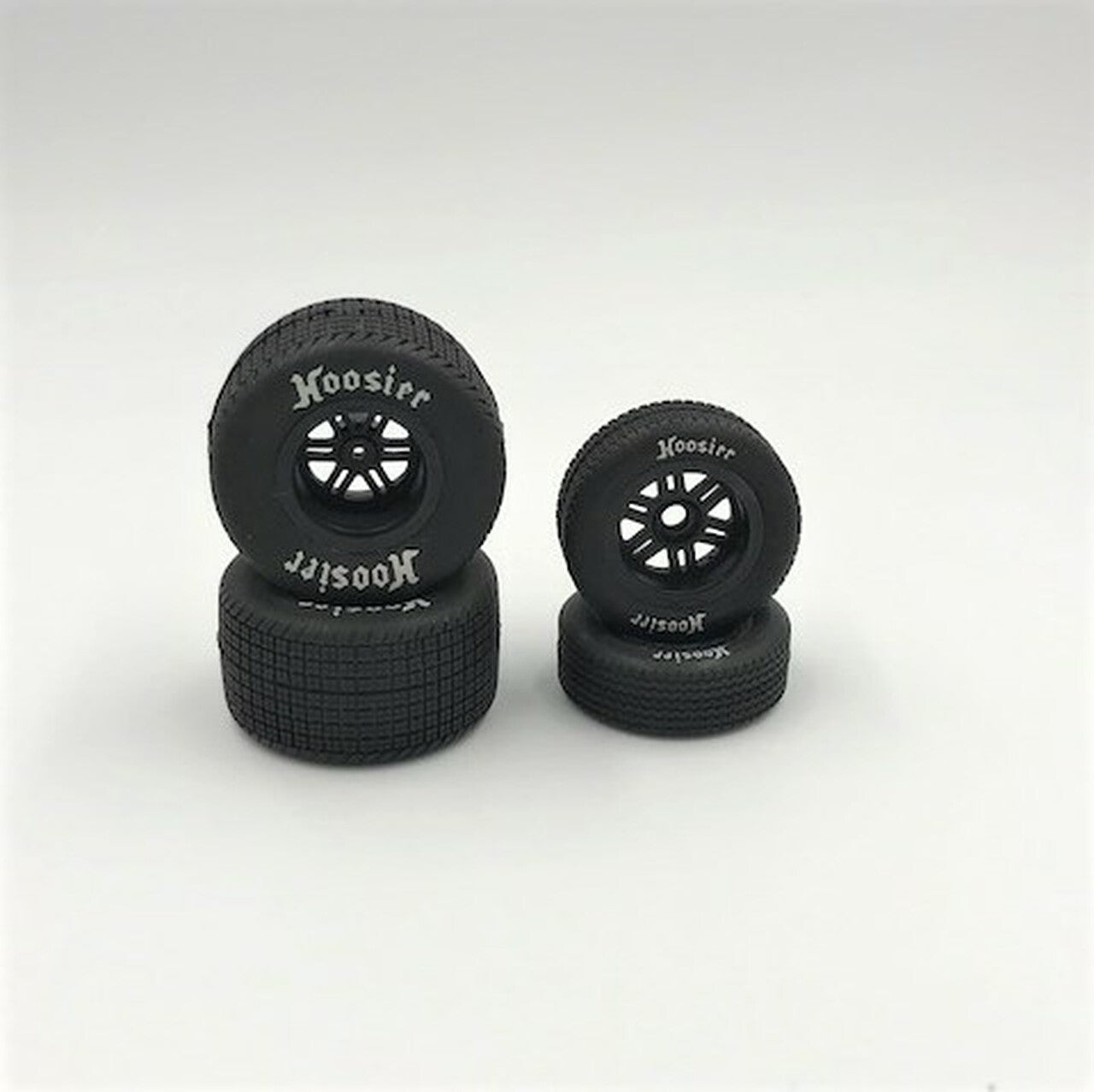 1RC FR/RR Tires & Wheels, Black, 1/18 Sprint (4) 5523