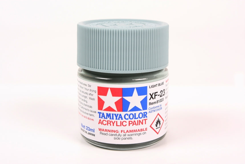 TAMIYA Acrylic XF-23 Light Blue Paint, 23ml Bottle TAM81323