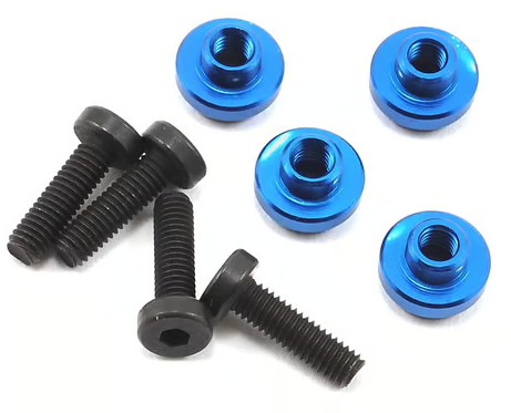 ProTek RC Aluminum Servo Mount Grommet (Blue) (4)