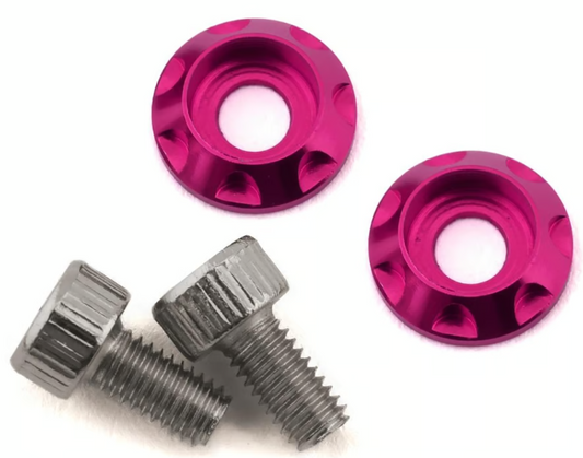 Team Brood M3 Motor Washer Heatsink w/Screws (Pink) (2) (6mm)