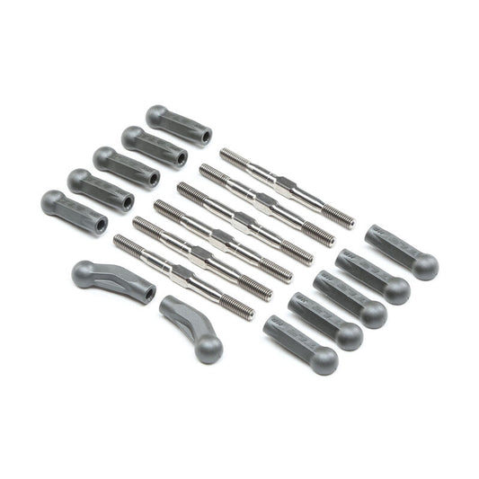 TLR HD Turnbuckle Kit, Titanium: 22 5.0