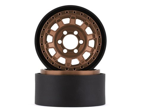 Vanquish Products KMC 1.9 KM236 Tank 1.9 Beadlock Crawler Wheels (Bronze) (2)