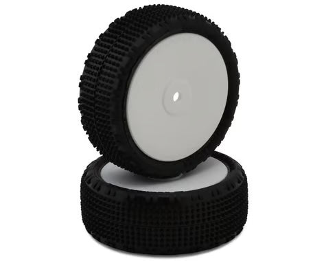 Schumacher Shard 2.2" 1/10 4WD Front Pre-Mounted Buggy Tires (White) (2) (Yellow)