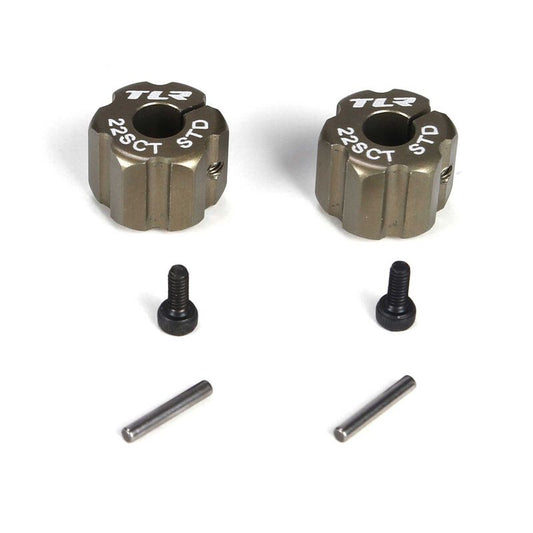 TLR Rear Hex, Standard Width, Aluminum: 22SCT