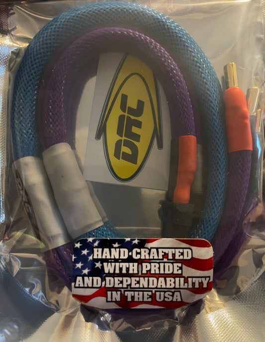 DRC 2S Charge Leads XT60 to 5mm bullet (TEAL-PURPLE)