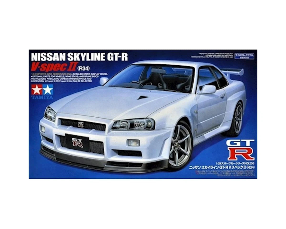 Tamiya 1/24 Scale GT-R R34 Nissan Sykline Model Kit – Coastal RC ...