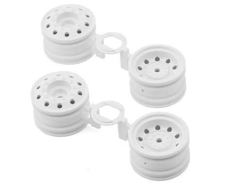 Tamiya TT-01 Type-E Racing Truck Wheels (White) (4) w/12mm Hex TAM54964