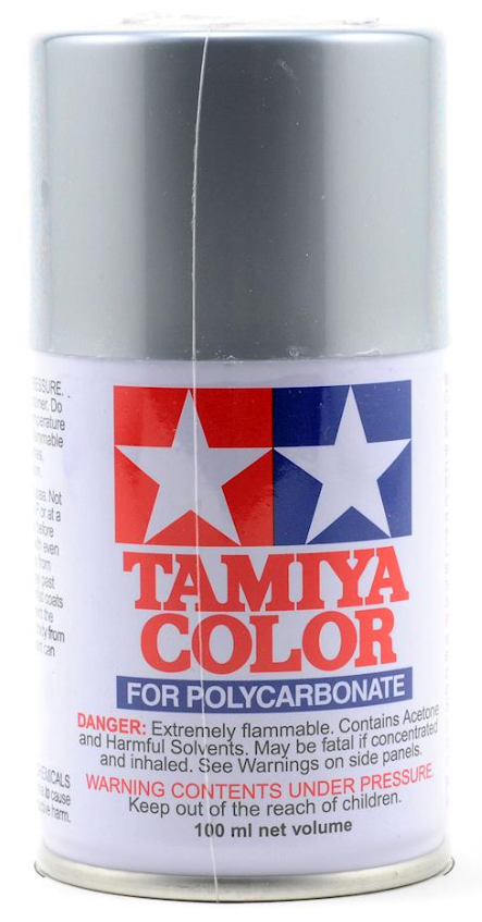 Tamiya PS-48 Semi Gloss Silver Anodized Aluminum Lexan Spray Paint (100ml) TAM86048