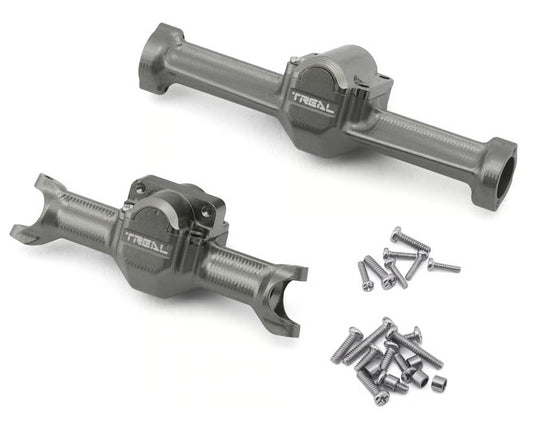 Treal Hobby Axial SCX30 7075 Aluminum Front & Rear Axle Housings Set (Gun Metal)